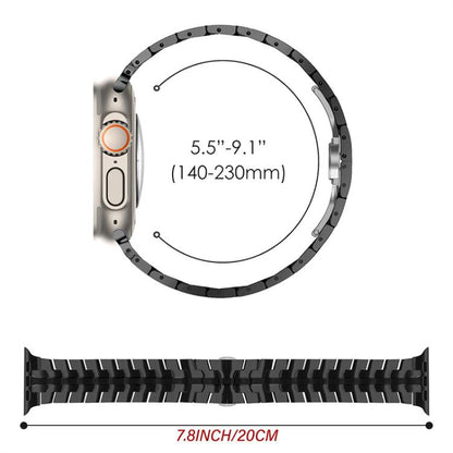 For Apple Watch 38 / 40 / 41 / S10 42mm xDfind Butterfly Buckle Stainless Steel Watch Band(Titanium) - Watch Bands by xDfind | Online Shopping UK | buy2fix