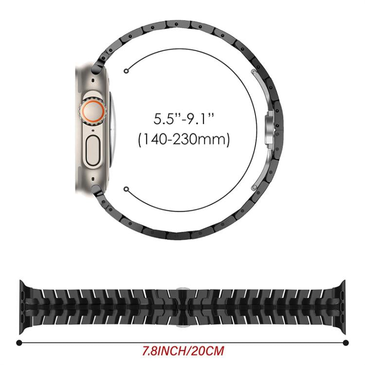 For Apple Watch 38 / 40 / 41 / S10 42mm xDfind Butterfly Buckle Stainless Steel Watch Band(Starlight) - Watch Bands by xDfind | Online Shopping UK | buy2fix