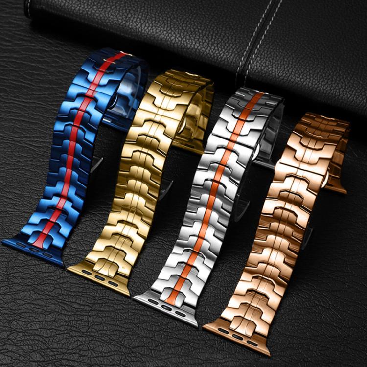 For Apple Watch 38 / 40 / 41 / S10 42mm xDfind Butterfly Buckle Stainless Steel Watch Band(Titanium) - Watch Bands by xDfind | Online Shopping UK | buy2fix