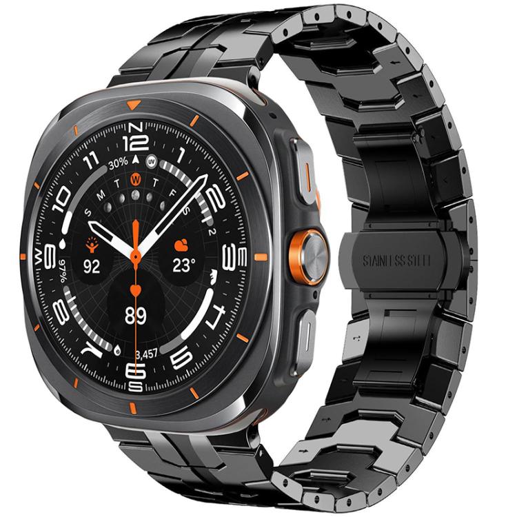 For Samsung Galaxy Watch8 / 8 Classic xDfind Butterfly Buckle Stainless Steel Watch Band(Black) - Watch Bands by xDfind | Online Shopping UK | buy2fix