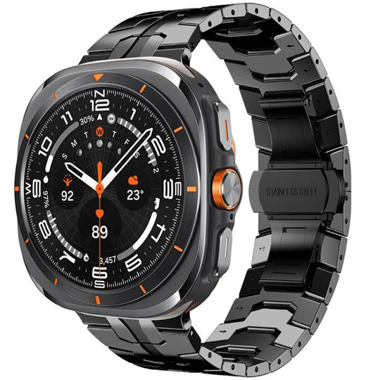 For Galaxy Watch Ultra2 2026 / 2025 / 1 2024 xDfind Butterfly Buckle Stainless Steel Watch Band(Black)