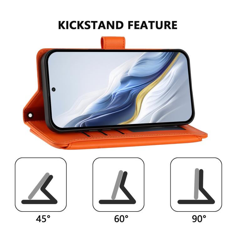For Google Pixel 10 Pro XL / 9 Pro XL Butterfly Love Flower Multi-card Zipper Wallet Leather Phone Case(Orange) - Google Cases by buy2fix | Online Shopping UK | buy2fix