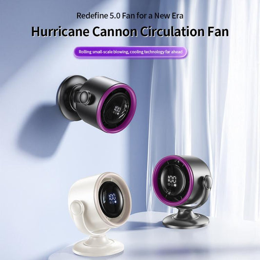 LS01 Bladeless Digital Display Desktop Circulation Fan(Grey) - Electric Fans by buy2fix | Online Shopping UK | buy2fix