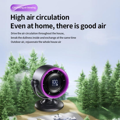 LS01 Bladeless Digital Display Desktop Circulation Fan(Grey) - Electric Fans by buy2fix | Online Shopping UK | buy2fix