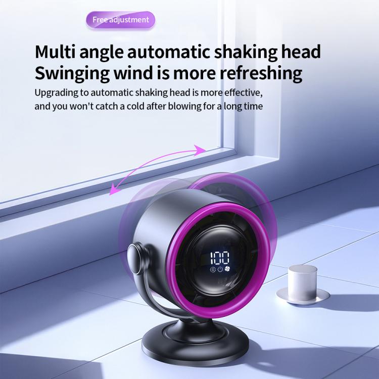 LS01 Bladeless Digital Display Desktop Circulation Fan(White) - Electric Fans by buy2fix | Online Shopping UK | buy2fix