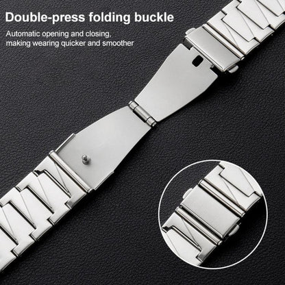 22mm xDfind Stepped Stainless Steel Watch Band(Gold) - 22mm Bands by xDfind | Online Shopping UK | buy2fix