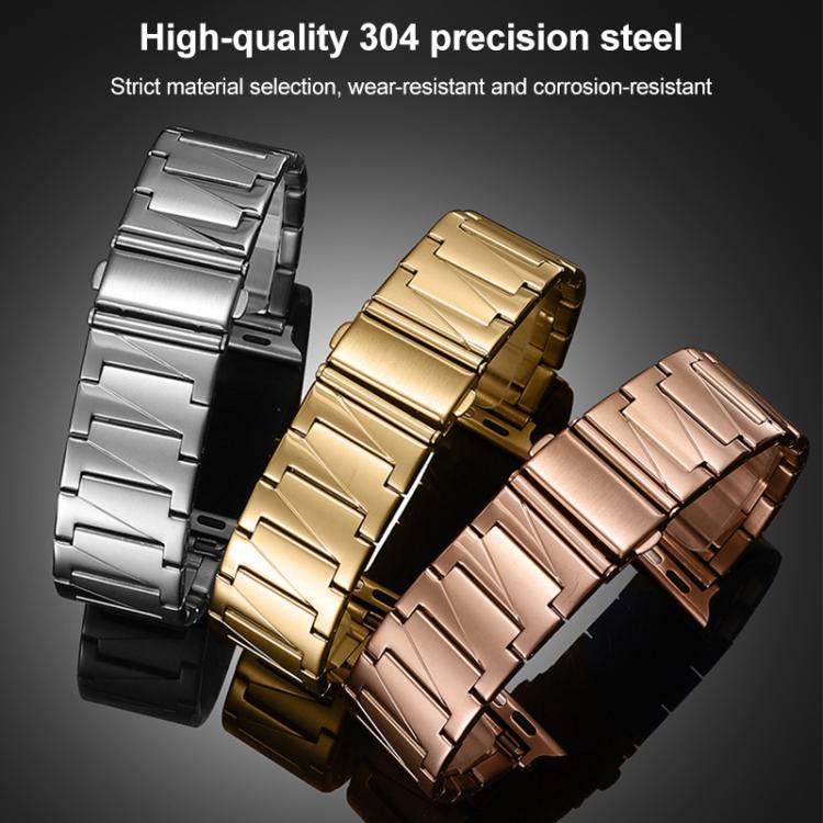 For Apple Watch 38 / 40 / 41 / S10 42mm xDfind Stepped Stainless Steel Watch Band(Silver) - Watch Bands by xDfind | Online Shopping UK | buy2fix