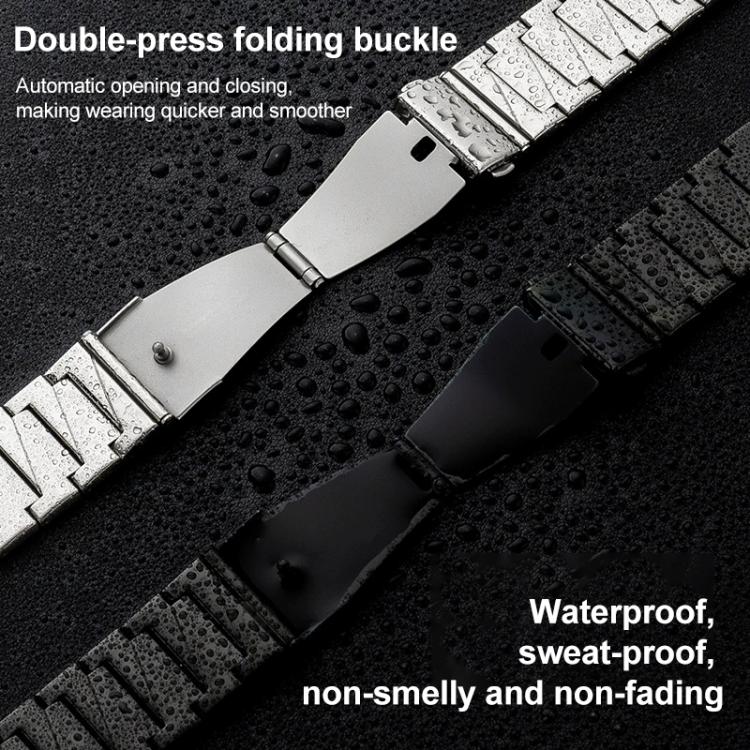 For Apple Watch 38 / 40 / 41 / S10 42mm xDfind Stepped Stainless Steel Watch Band(Silver) - Watch Bands by xDfind | Online Shopping UK | buy2fix
