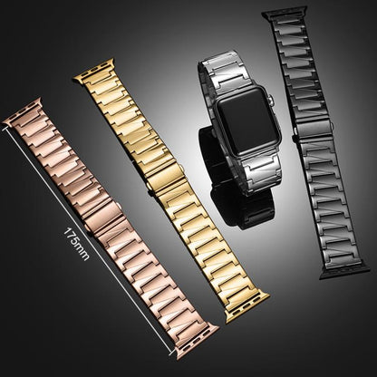 For Apple Watch 38 / 40 / 41 / S10 42mm xDfind Stepped Stainless Steel Watch Band(Silver) - Watch Bands by xDfind | Online Shopping UK | buy2fix