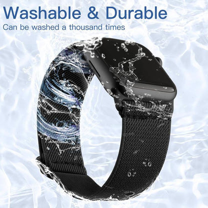 For Apple Watch 38 / 40 / 41 / S10 42mm xDfind Adjustable Slide Buckle Elastic Nylon Watch Band(Brown) - Watch Bands by xDfind | Online Shopping UK | buy2fix