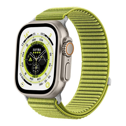 For Apple Watch 38 / 40 / 41 / S10 42mm xDfind Woven Nylon Hook And Loop Fastener Watch Band(Wilderness Green) - Watch Bands by xDfind | Online Shopping UK | buy2fix