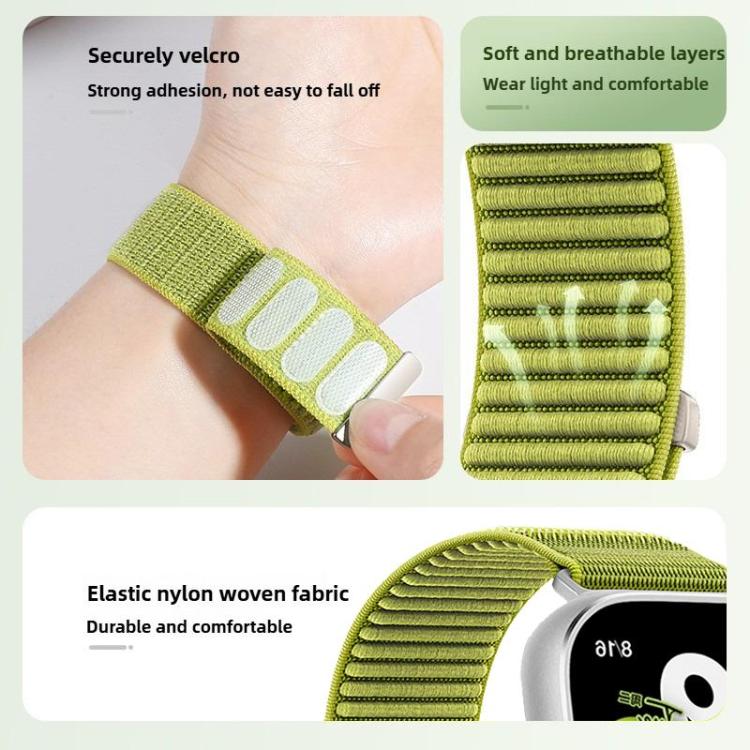 For Apple Watch 42 / 44 / 45 / 46 / 49mm xDfind Woven Nylon Hook And Loop Fastener Watch Band(Grey) - Watch Bands by xDfind | Online Shopping UK | buy2fix