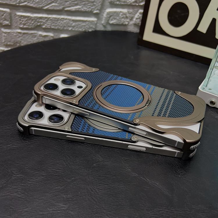 For iPhone 14 Pro Max Metal Frameless 360 Degree Rotation Holder MagSafe Phone Case(Black) - iPhone 14 Pro Max Cases by buy2fix | Online Shopping UK | buy2fix