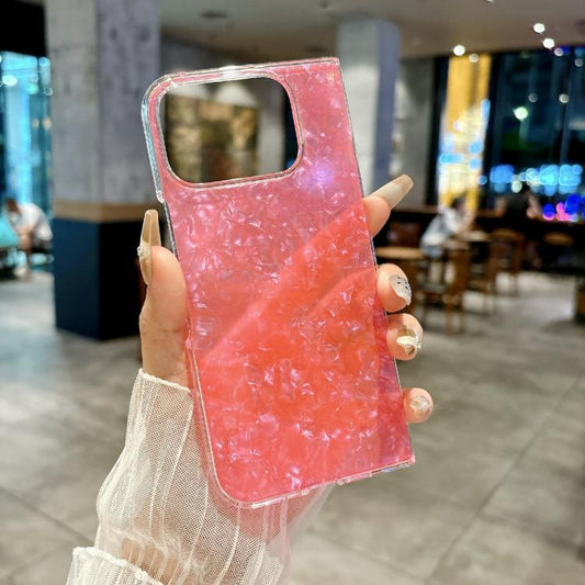 For Google Pixel 10 Pro Fold Pearlescent Shell Texture Phone Case(Red) - Google Cases by buy2fix | Online Shopping UK | buy2fix