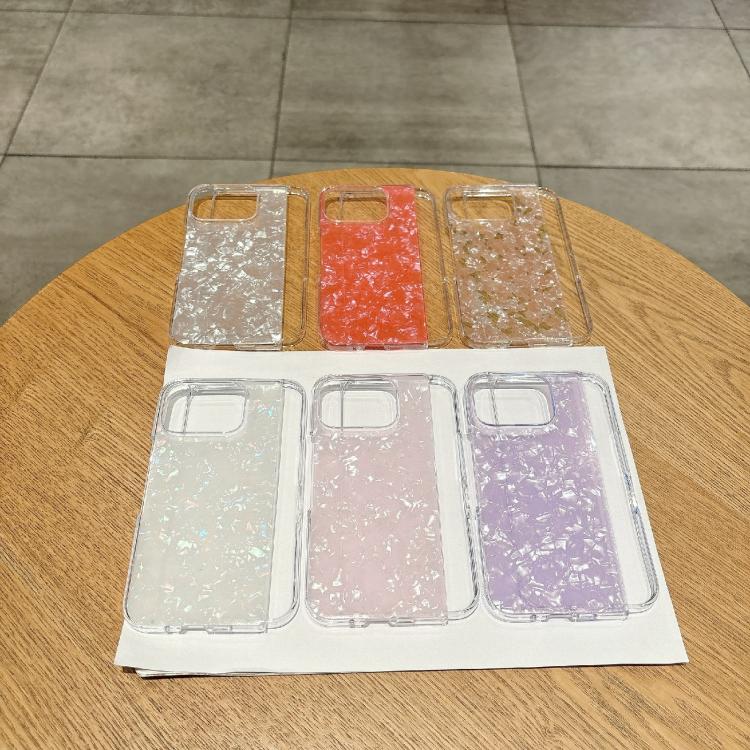 For Google Pixel 10 Pro Fold Pearlescent Shell Texture Phone Case(Pink) - Google Cases by buy2fix | Online Shopping UK | buy2fix
