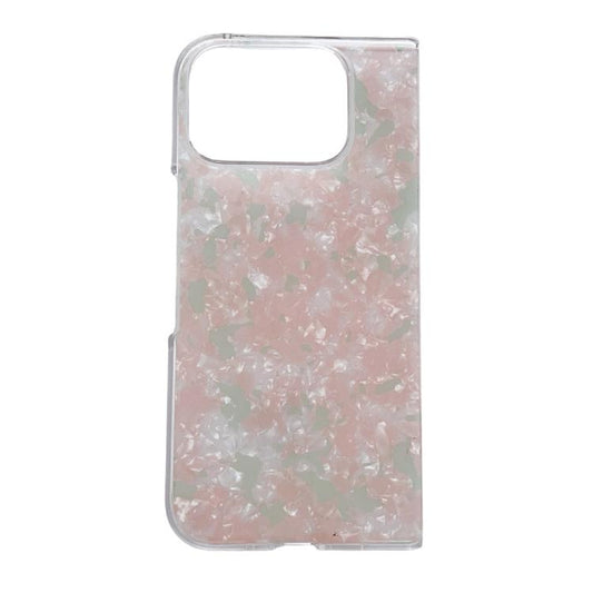 For Google Pixel 10 Pro Fold Pearlescent Shell Texture Phone Case(Pink Green) - Google Cases by buy2fix | Online Shopping UK | buy2fix