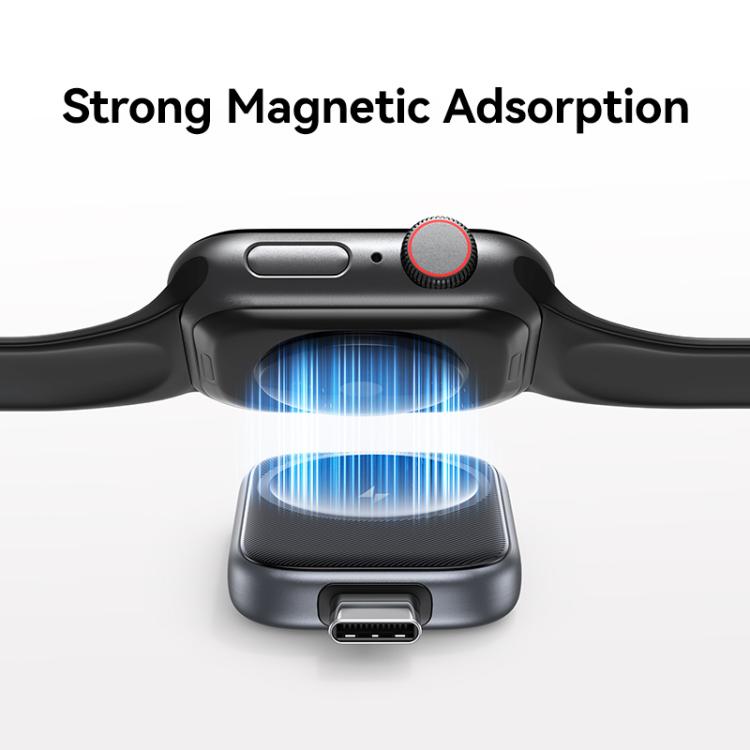 For Apple Watch Series USAMS CD247 USB-C / Type-C Plug Portable Watch Wireless Charger(Metal Gray) - Charger / Holder by USAMS | Online Shopping UK | buy2fix