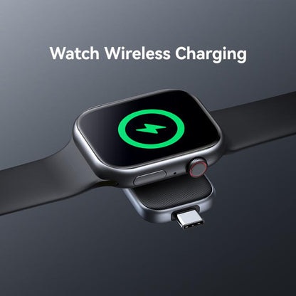 For Apple Watch Series USAMS CD247 USB-C / Type-C Plug Portable Watch Wireless Charger(Metal Gray) - Charger / Holder by USAMS | Online Shopping UK | buy2fix