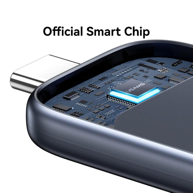 For Apple Watch Series USAMS CD247 USB-C / Type-C Plug Portable Watch Wireless Charger(Metal Gray) - Charger / Holder by USAMS | Online Shopping UK | buy2fix