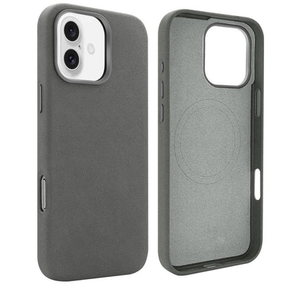 For iPhone 16 VIETAO Suede MagSafe PU Leather Phone Case(Dark Grey) - iPhone 16 Cases by VIETAO | Online Shopping UK | buy2fix