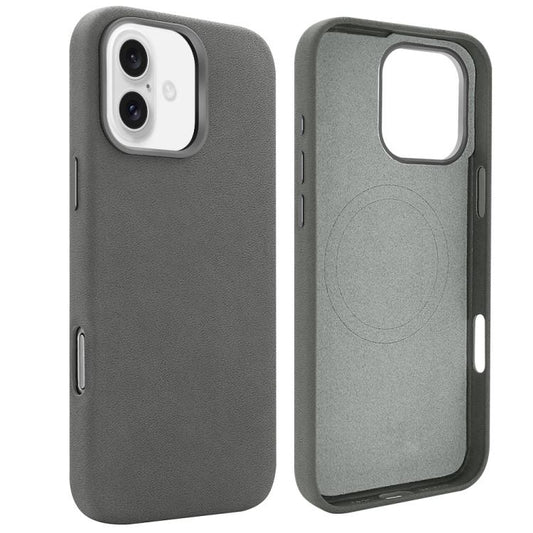 For iPhone 16 VIETAO Suede MagSafe PU Leather Phone Case(Dark Grey) - iPhone 16 Cases by VIETAO | Online Shopping UK | buy2fix