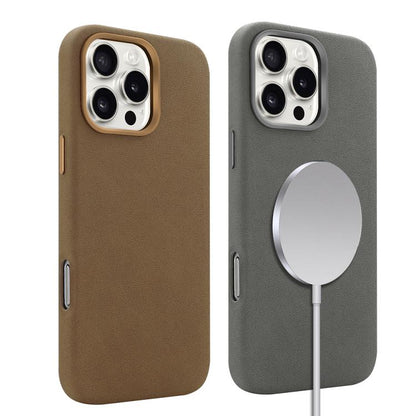 For iPhone 16 Pro VIETAO Suede MagSafe PU Leather Phone Case(Black) - iPhone 16 Pro Cases by VIETAO | Online Shopping UK | buy2fix