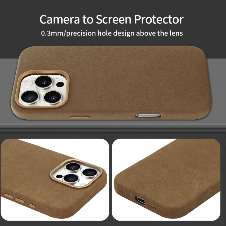 For iPhone 16 Pro VIETAO Suede MagSafe PU Leather Phone Case(Black) - iPhone 16 Pro Cases by VIETAO | Online Shopping UK | buy2fix