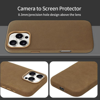 For iPhone 16 Pro VIETAO Suede MagSafe PU Leather Phone Case(Black) - iPhone 16 Pro Cases by VIETAO | Online Shopping UK | buy2fix