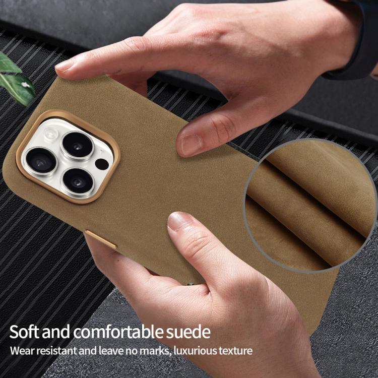 For iPhone 16 Pro VIETAO Suede MagSafe PU Leather Phone Case(Black) - iPhone 16 Pro Cases by VIETAO | Online Shopping UK | buy2fix