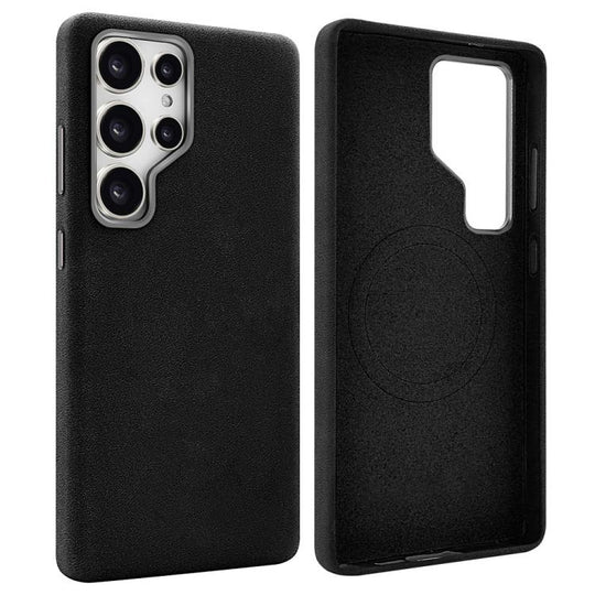 For Samsung Galaxy S24 Ultra 5G VIETAO Suede MagSafe PU Leather Phone Case(Black)