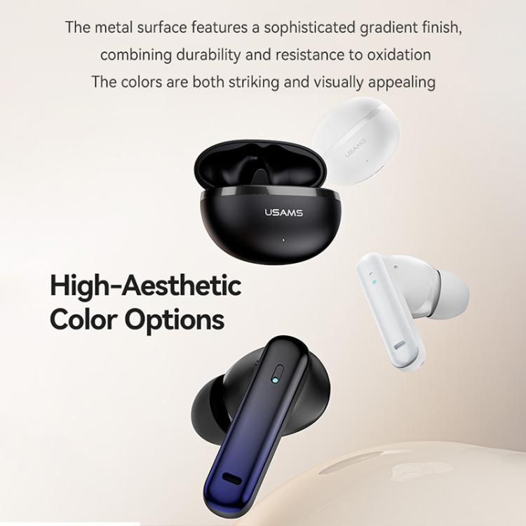 USAMS Echo E02 ANC and ENC In-Ear TWS Wireless Bluetooth Earphones(Black) - TWS Earphone by USAMS | Online Shopping UK | buy2fix