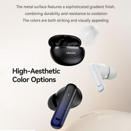 USAMS Echo E02 ANC and ENC In-Ear TWS Wireless Bluetooth Earphones(Black) - TWS Earphone by USAMS | Online Shopping UK | buy2fix