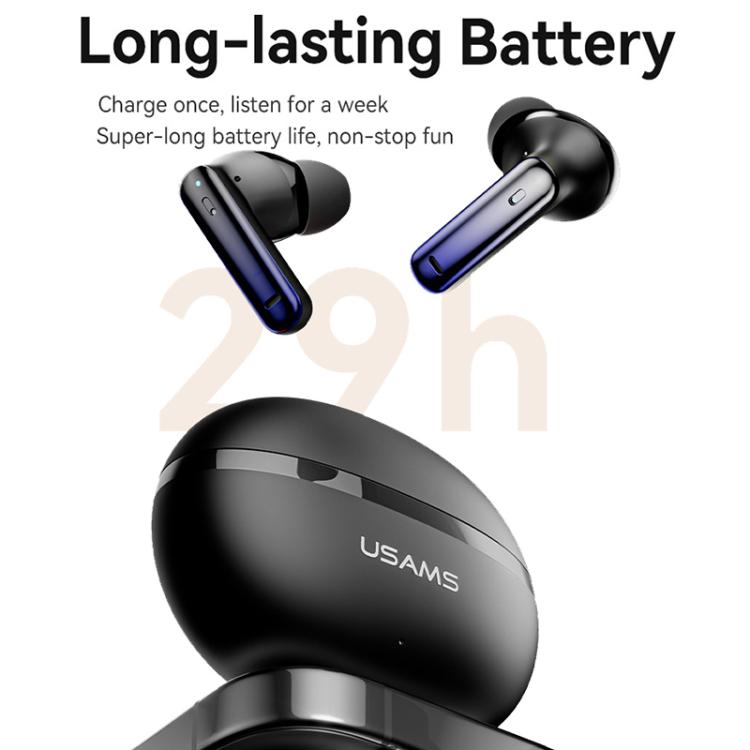 USAMS Echo E02 ANC and ENC In-Ear TWS Wireless Bluetooth Earphones(White) - TWS Earphone by USAMS | Online Shopping UK | buy2fix