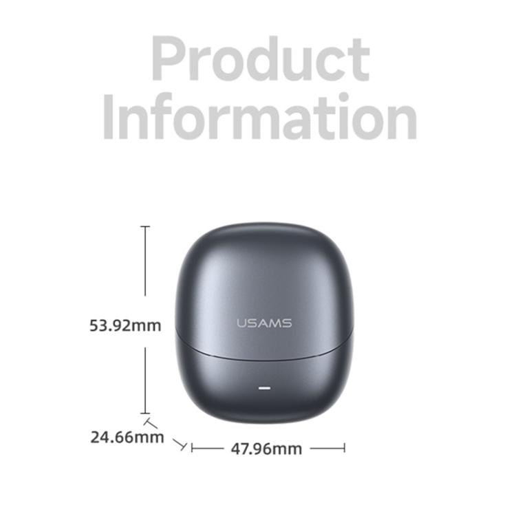 USAMS Echo E03 Half In-Ear TWS Wireless Bluetooth Earphones(Tarnish) - TWS Earphone by USAMS | Online Shopping UK | buy2fix