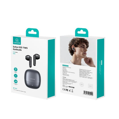 USAMS Echo E03 Half In-Ear TWS Wireless Bluetooth Earphones(Tarnish) - TWS Earphone by USAMS | Online Shopping UK | buy2fix