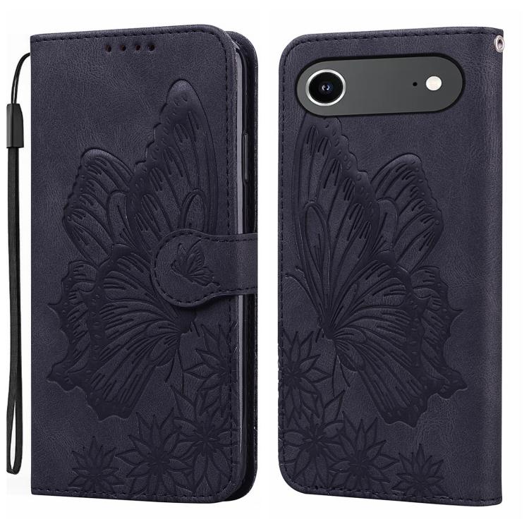 For iPhone Air Retro Skin Feel Butterflies Embossing Horizontal Flip Leather Phone Case(Black) - iPhone Air Cases by buy2fix | Online Shopping UK | buy2fix