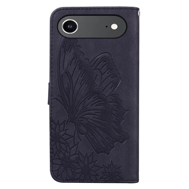 For iPhone Air Retro Skin Feel Butterflies Embossing Horizontal Flip Leather Phone Case(Black) - iPhone Air Cases by buy2fix | Online Shopping UK | buy2fix