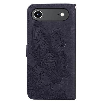 For iPhone Air Retro Skin Feel Butterflies Embossing Horizontal Flip Leather Phone Case(Black) - iPhone Air Cases by buy2fix | Online Shopping UK | buy2fix