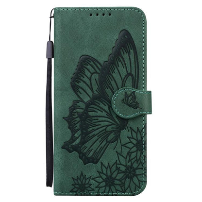 For iPhone Air Retro Skin Feel Butterflies Embossing Horizontal Flip Leather Phone Case(Green) - iPhone Air Cases by buy2fix | Online Shopping UK | buy2fix