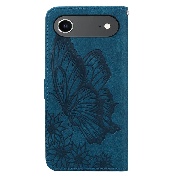 For iPhone Air Retro Skin Feel Butterflies Embossing Horizontal Flip Leather Phone Case(Blue) - iPhone Air Cases by buy2fix | Online Shopping UK | buy2fix