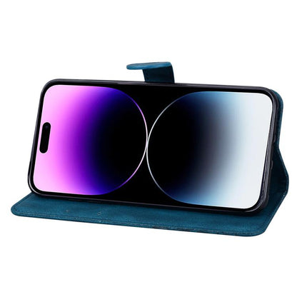 For iPhone Air Retro Skin Feel Butterflies Embossing Horizontal Flip Leather Phone Case(Blue) - iPhone Air Cases by buy2fix | Online Shopping UK | buy2fix