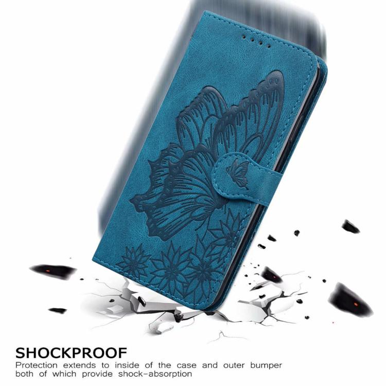 For iPhone Air Retro Skin Feel Butterflies Embossing Horizontal Flip Leather Phone Case(Blue) - iPhone Air Cases by buy2fix | Online Shopping UK | buy2fix