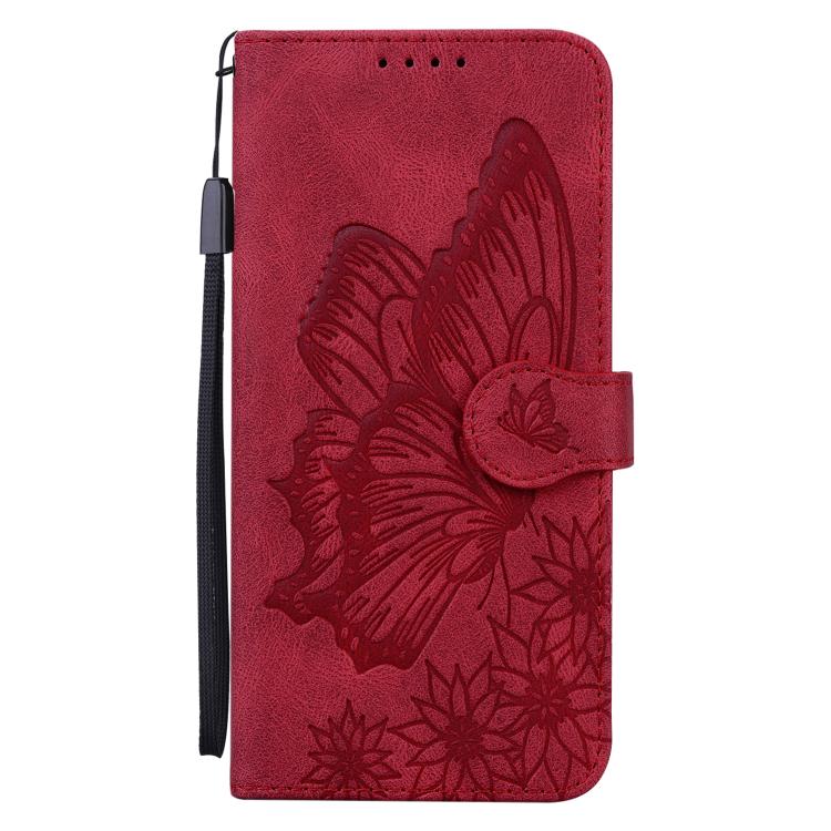 For iPhone Air Retro Skin Feel Butterflies Embossing Horizontal Flip Leather Phone Case(Red) - iPhone Air Cases by buy2fix | Online Shopping UK | buy2fix