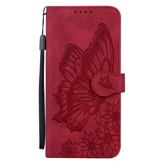 For iPhone Air Retro Skin Feel Butterflies Embossing Horizontal Flip Leather Phone Case(Red) - iPhone Air Cases by buy2fix | Online Shopping UK | buy2fix
