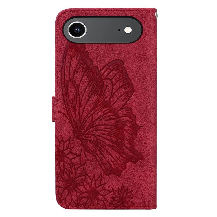 For iPhone Air Retro Skin Feel Butterflies Embossing Horizontal Flip Leather Phone Case(Red) - iPhone Air Cases by buy2fix | Online Shopping UK | buy2fix