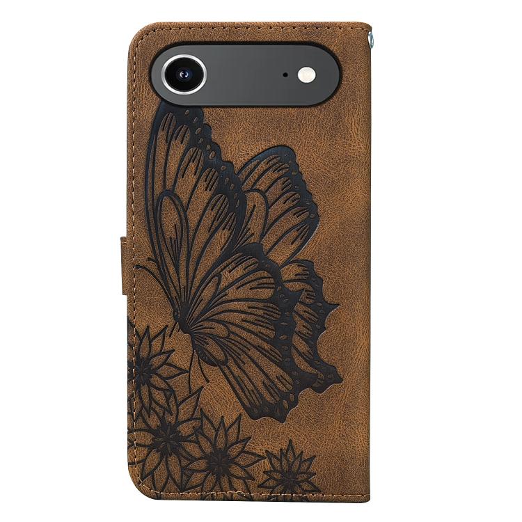 For iPhone Air Retro Skin Feel Butterflies Embossing Horizontal Flip Leather Phone Case(Brown) - iPhone Air Cases by buy2fix | Online Shopping UK | buy2fix