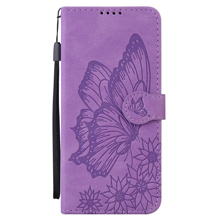 For iPhone Air Retro Skin Feel Butterflies Embossing Horizontal Flip Leather Phone Case(Purple) - iPhone Air Cases by buy2fix | Online Shopping UK | buy2fix