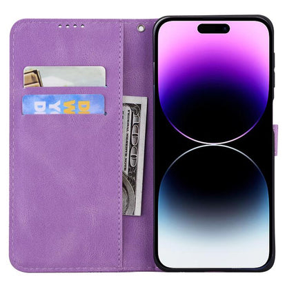 For iPhone Air Retro Skin Feel Butterflies Embossing Horizontal Flip Leather Phone Case(Purple) - iPhone Air Cases by buy2fix | Online Shopping UK | buy2fix