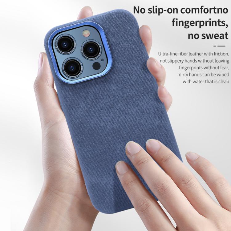 For iPhone 16 Pro VIETAO Retro Denim Texture PU Leather MagSafe Phone Case(Dark Purple) - iPhone 16 Pro Cases by VIETAO | Online Shopping UK | buy2fix