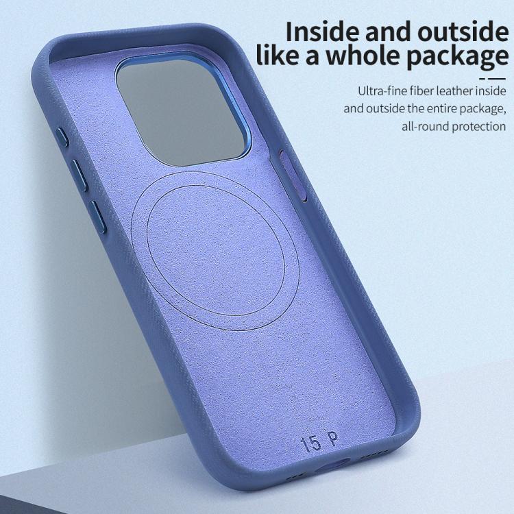 For iPhone 16 Pro VIETAO Retro Denim Texture PU Leather MagSafe Phone Case(Orange) - iPhone 16 Pro Cases by VIETAO | Online Shopping UK | buy2fix